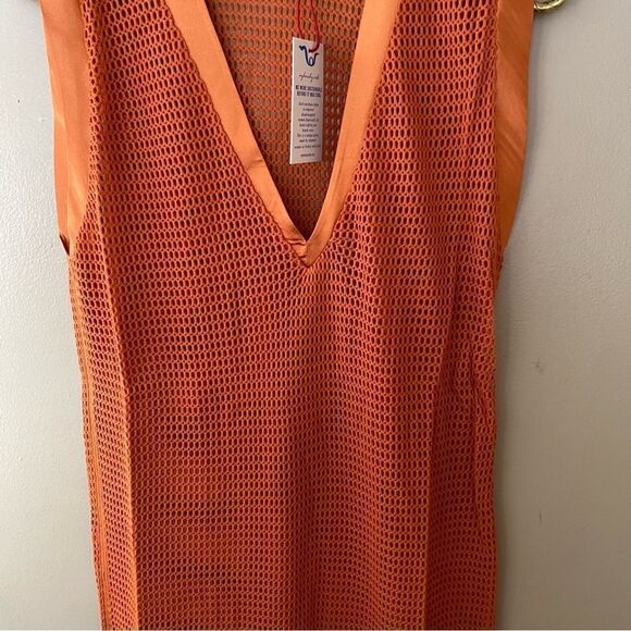 NWT My Beachy Side Camelia Maxi Cover Up mesh caftan dress swim Sz M - Picture 9 of 10